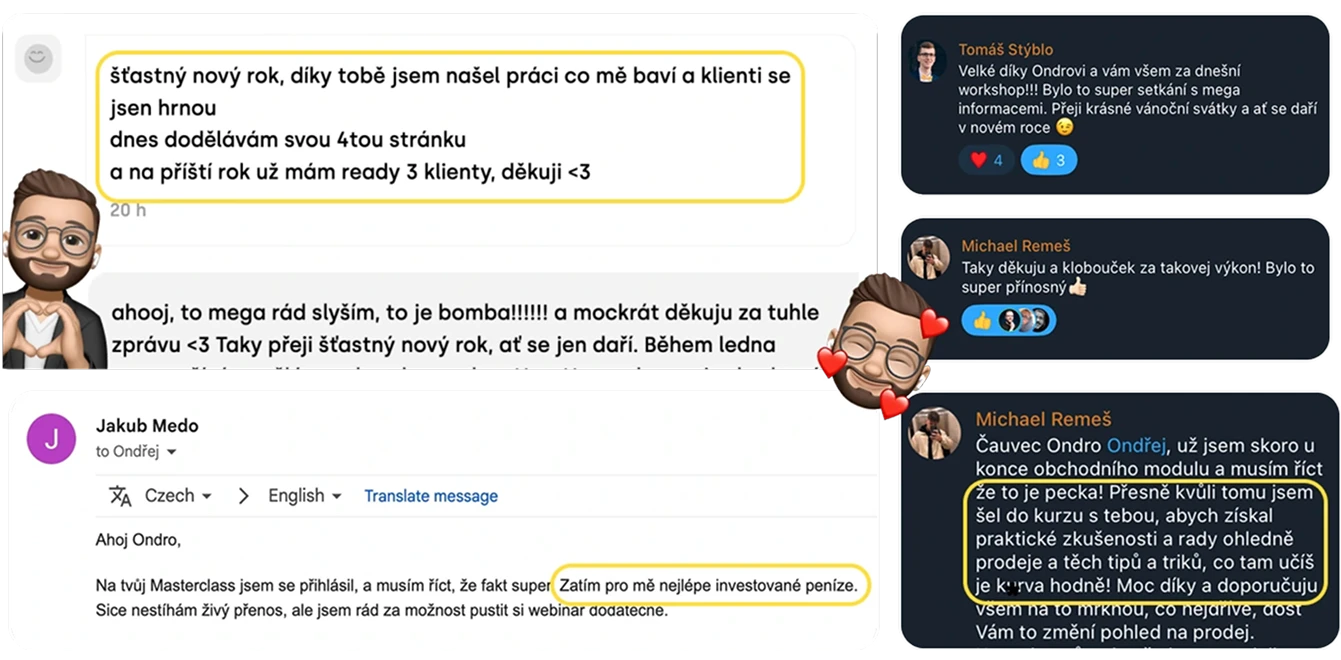 Zprávy od účastníků